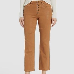 Joe's Jeans Callie Coated Crop Boot Jeans in Maple